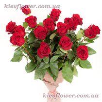 Букет из 15 красных роз (Роза Эквадор)